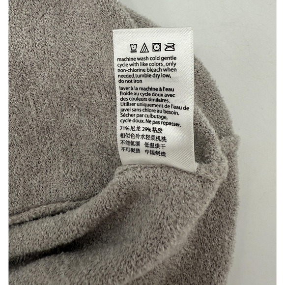 Barefoot Dreams Hoodie Womens L/XL CozyChic Ultra Lite Zip Short Sleeve Poncho - Picture 5 of 9